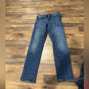 Aeropostale Women’s Straight Fit Indigo Jeans with Subtle Fading